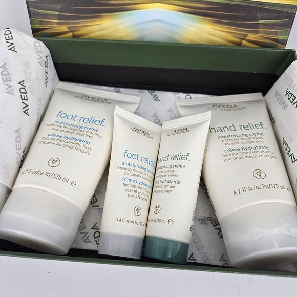 Aveda X Iris Van Herpen Hand Foot Relief 4pc Gift Set Moisturizing Creme - Picture 2 of 15
